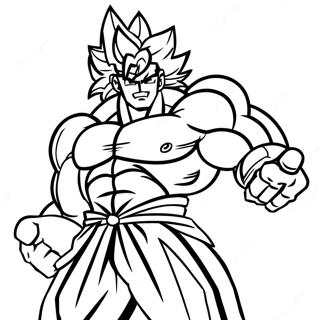 Broly In Battle Pose Coloring Page 6652-5477