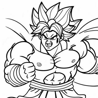 Broly In Battle Pose Coloring Page 6652-5479