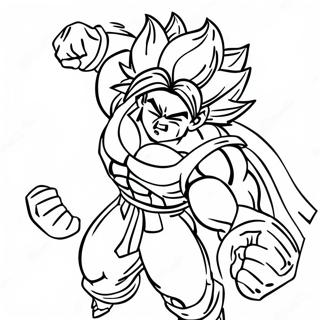 Broly In Battle Pose Coloring Page 6652-5480