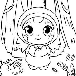 Cute Genya In A Forest Coloring Page 66533-53476