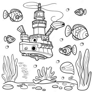 Deep Sea Lego City Underwater Adventure Coloring Page 66542-53488