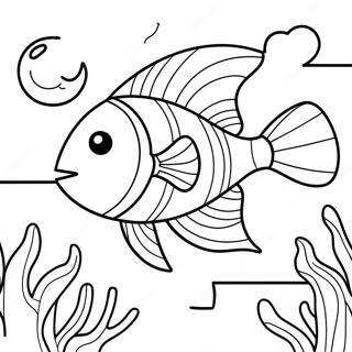 Colorful Lego Fish In Deep Sea Coloring Page 66543-53483