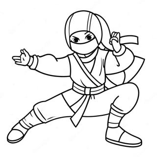 Ninja Girl Coloring Pages