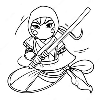 Ninja Girl Coloring Pages