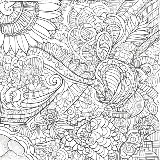 Colorful Infinite Patterns Coloring Page 66623-53546