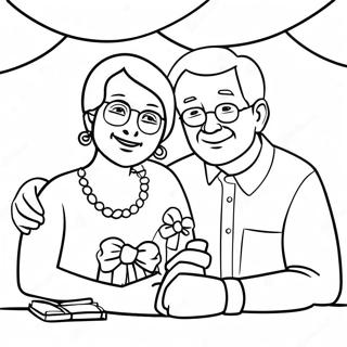 Heartwarming Grandparents Day Coloring Page 6662-5482