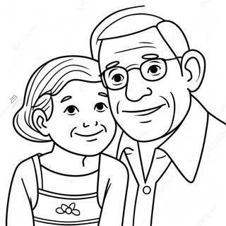 Heartwarming Grandparents Day Coloring Page 6662-5483