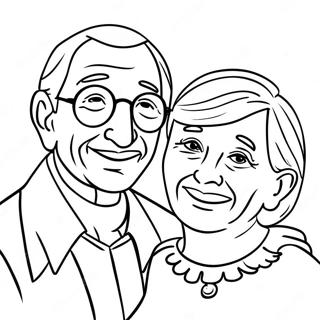 Heartwarming Grandparents Day Coloring Page 6662-5484