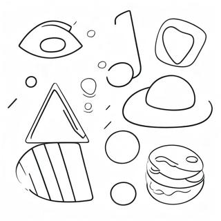 Colorful Matching Shapes Coloring Page 66653-53569