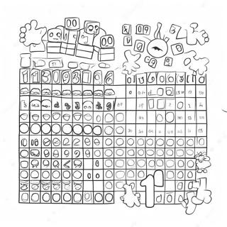 Colorful Numberblocks 1000 Characters Coloring Page 66663-53578