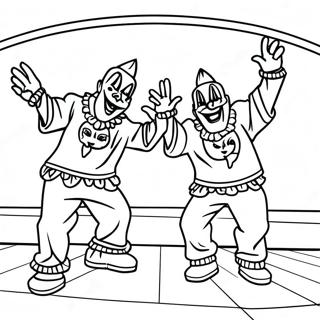 Insane Clown Posse Performing On Stage Coloring Page 66673-53589