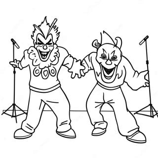 Insane Clown Posse Performing On Stage Coloring Page 66673-53590