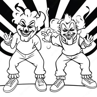 Insane Clown Posse Performing On Stage Coloring Page 66673-53592