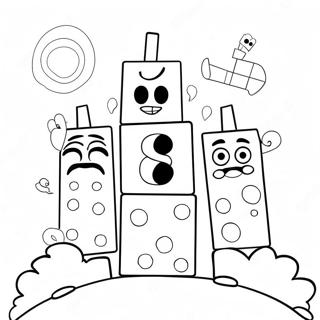 Numberblocks 8 Coloring Page 66682-53587