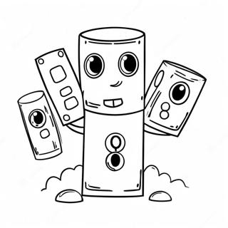 Numberblocks 8 Coloring Page 66682-53588