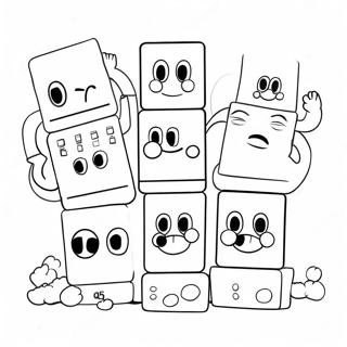 Colorful Numberblocks 8 In Action Coloring Page 66683-53594