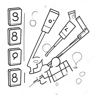 Colorful Numberblocks 8 In Action Coloring Page 66683-53596