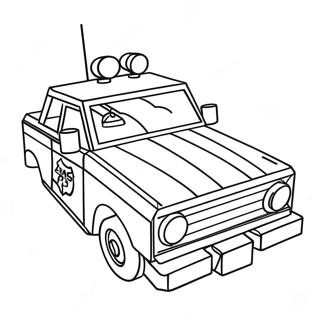 Lego Police Car Coloring Page 66692-53599