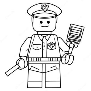 Lego Police Officer In Action Coloring Page 66693-53601