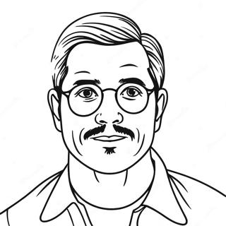 Self Portrait Template Coloring Pages