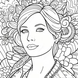 Creative Self Portrait Coloring Page 66703-53619