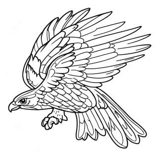 Majestic Falcon In Flight Coloring Page 66753-53649