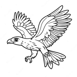 Majestic Falcon In Flight Coloring Page 66753-53650