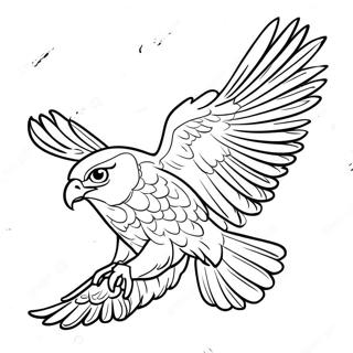 Majestic Falcon In Flight Coloring Page 66753-53651