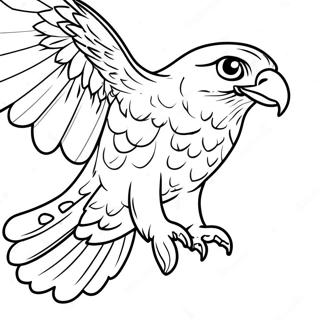 Majestic Falcon In Flight Coloring Page 66753-53652