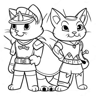 Fierce Warrior Cats In Battle Coloring Page 66763-53658