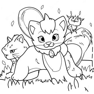 Fierce Warrior Cats In Battle Coloring Page 66763-53660