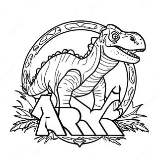 Ark Survival Evolved Logo Coloring Page 66782-53676