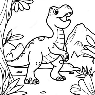 T Rex Roaring In The Jungle Coloring Page 66783-53671