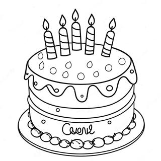 Colorful Birthday Cake For Nana Coloring Page 66813-53697