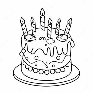 Colorful Birthday Cake For Nana Coloring Page 66813-53700