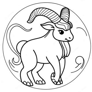 Capricorn Zodiac Sign Coloring Page 66822-53702