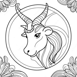 Capricorn Zodiac Sign Coloring Page 66822-53703