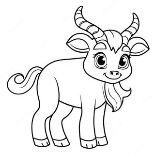 Cute Capricorn Goat Coloring Page 66823-53711