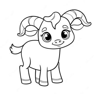 Cute Capricorn Goat Coloring Page 66823-53712