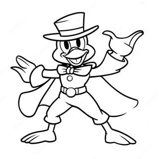 Darkwing Duck In Heroic Pose Coloring Page 66853-53737