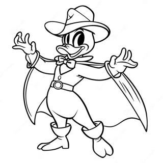 Darkwing Duck In Heroic Pose Coloring Page 66853-53738