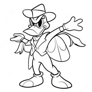 Darkwing Duck In Heroic Pose Coloring Page 66853-53739