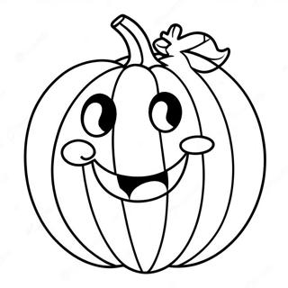 Smiling Pumpkin Face Coloring Page 66863-53733