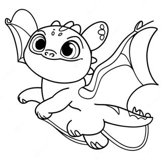 Toothless And Light Fury Flying Together Coloring Page 66892-53760