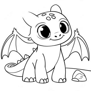 Toothless And Light Fury Playful Scene Coloring Page 66893-53763