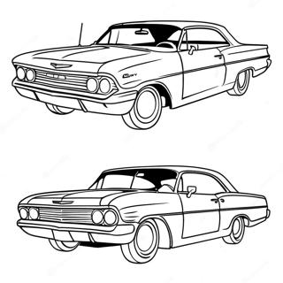 Chevy Impala Sporty Design Coloring Page 66913-53780