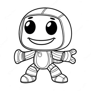 Sackboy In A Playful Pose Coloring Page 66923-53787