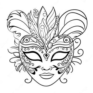 Masquerade Mask Coloring Pages