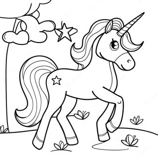 Sparkly Unicorn Academy Coloring Page 67003-53849