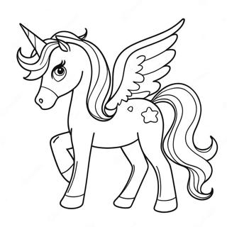 Sparkly Unicorn Academy Coloring Page 67003-53850